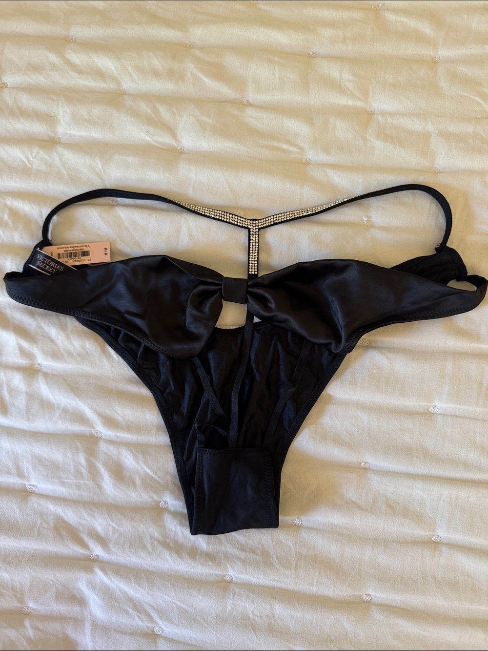 Victoria's Secret Very Sexy Brazilian T-Back Panty with Rhinestone T-Strap